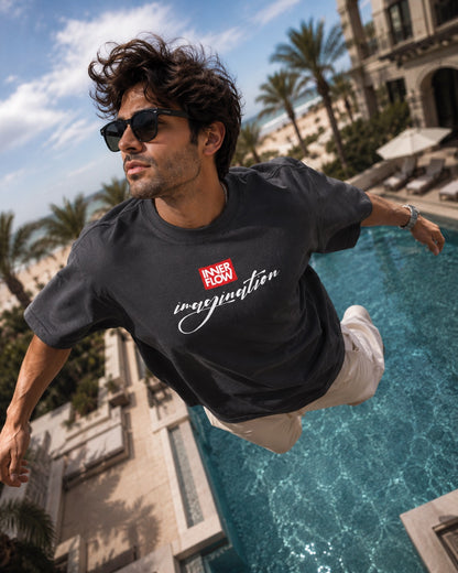 Mentally Elsewhere graphic tee | Short Sleeve T-Shirt, Retro Script Design