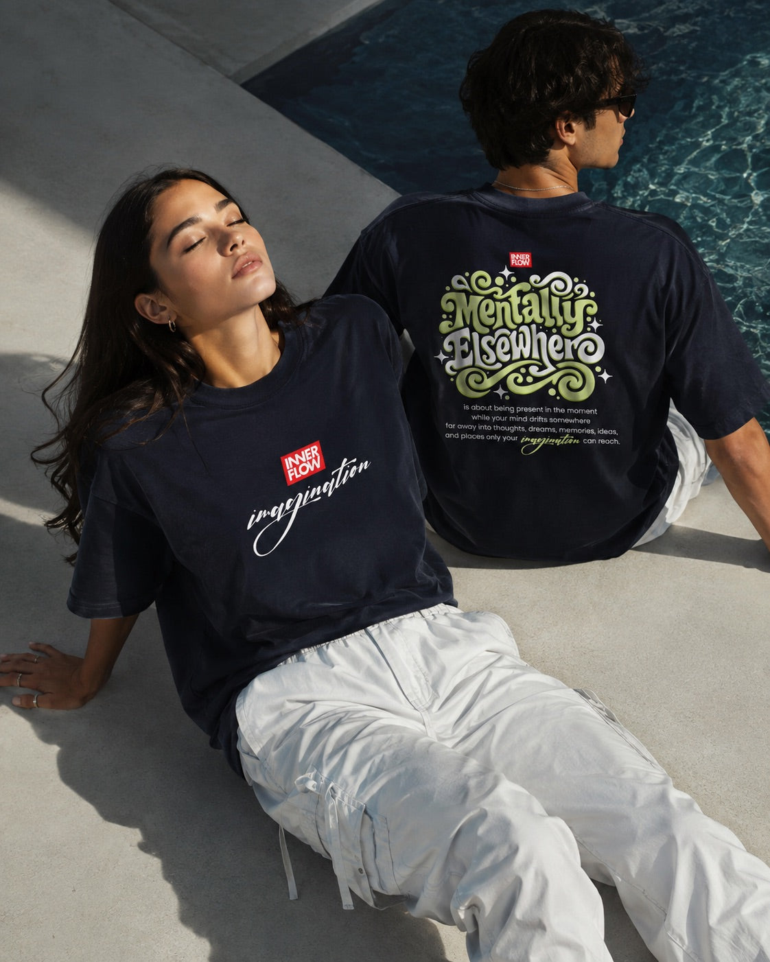 Mentally Elsewhere graphic tee | Short Sleeve T-Shirt, Retro Script Design
