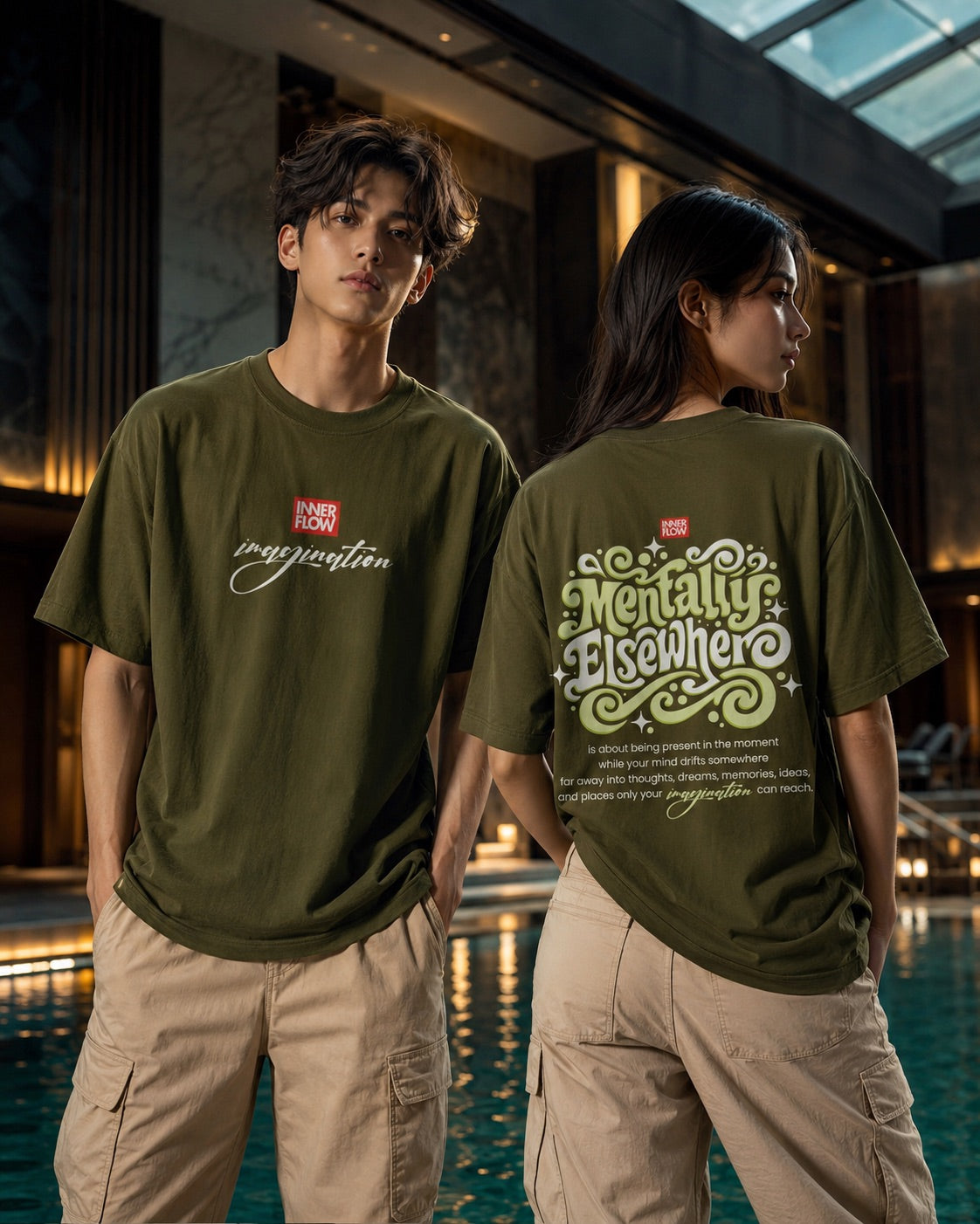 Mentally Elsewhere graphic tee | Short Sleeve T-Shirt, Retro Script Design