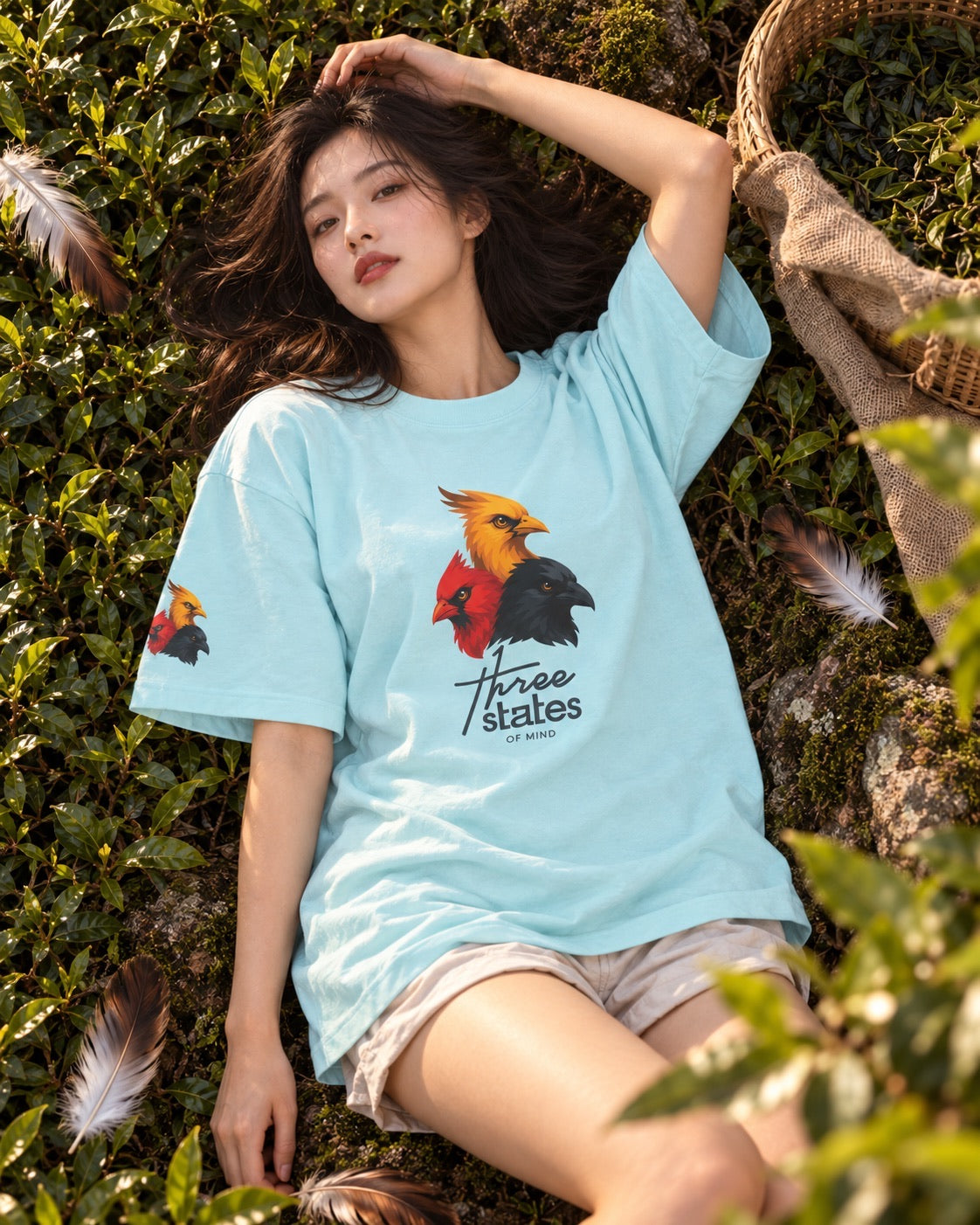 Three States of Mind Cardinals T-Shirt - Powder Blue