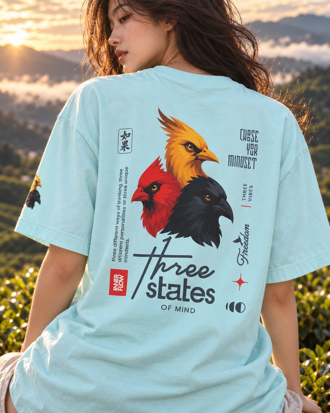 Three States of Mind Cardinals T-Shirt - Powder Blue