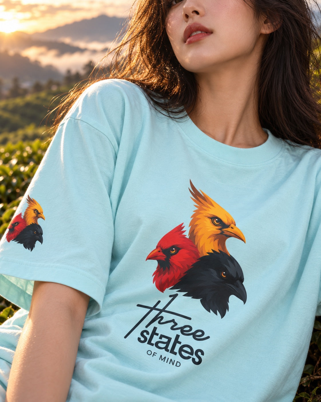 Three States of Mind Cardinals T-Shirt - Powder Blue