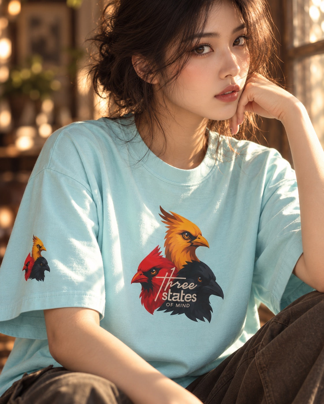 Three States of Mind Cardinals T-Shirt - Powder Blue