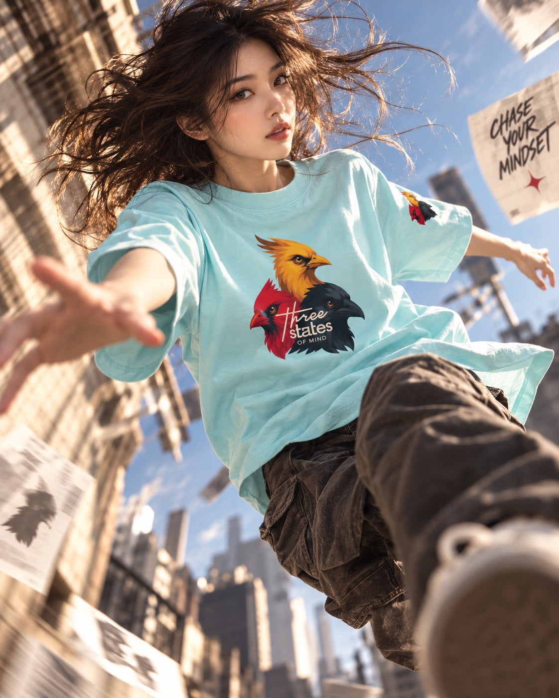 Three States of Mind Cardinals T-Shirt - Powder Blue