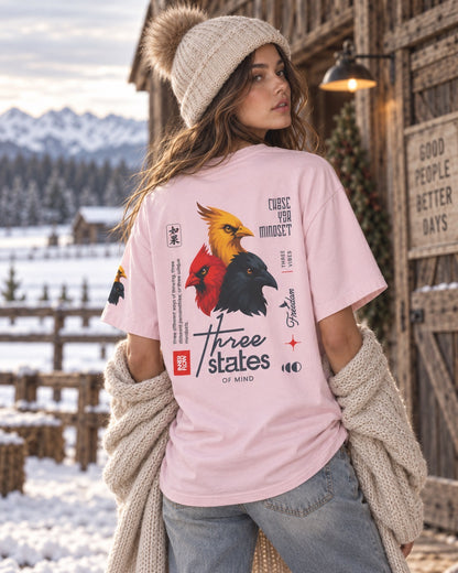 Three States of Mind Cardinals T-Shirt - Powder Pink