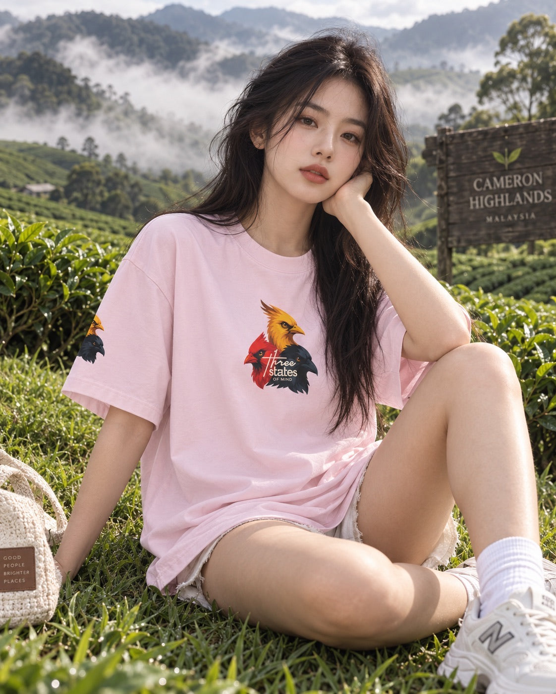Three States of Mind Cardinals T-Shirt - Powder Pink
