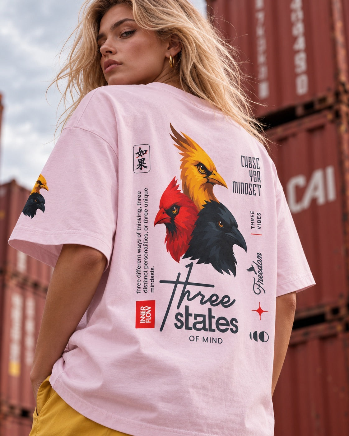 Three States of Mind Cardinals T-Shirt - Powder Pink