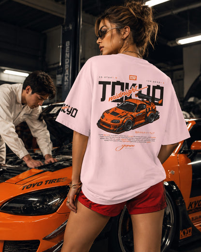Tokyo Racing Car Tee - Pink