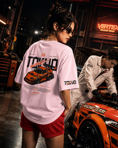 Tokyo Racing Car Tee - Pink