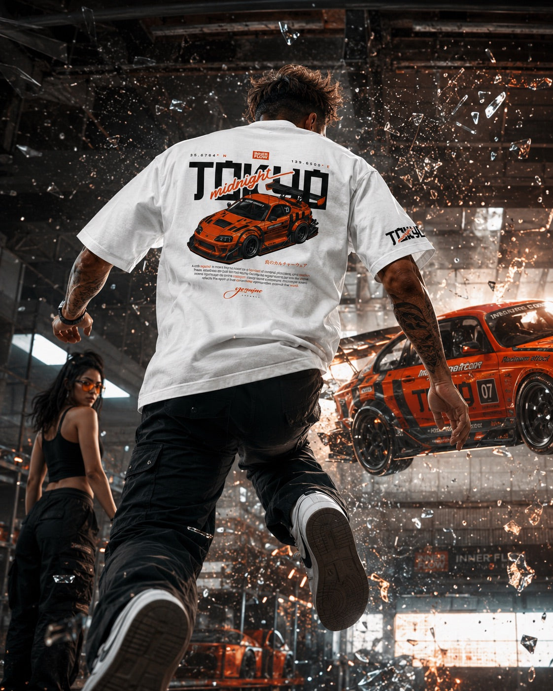 Tokyo Racing Car Tee - White