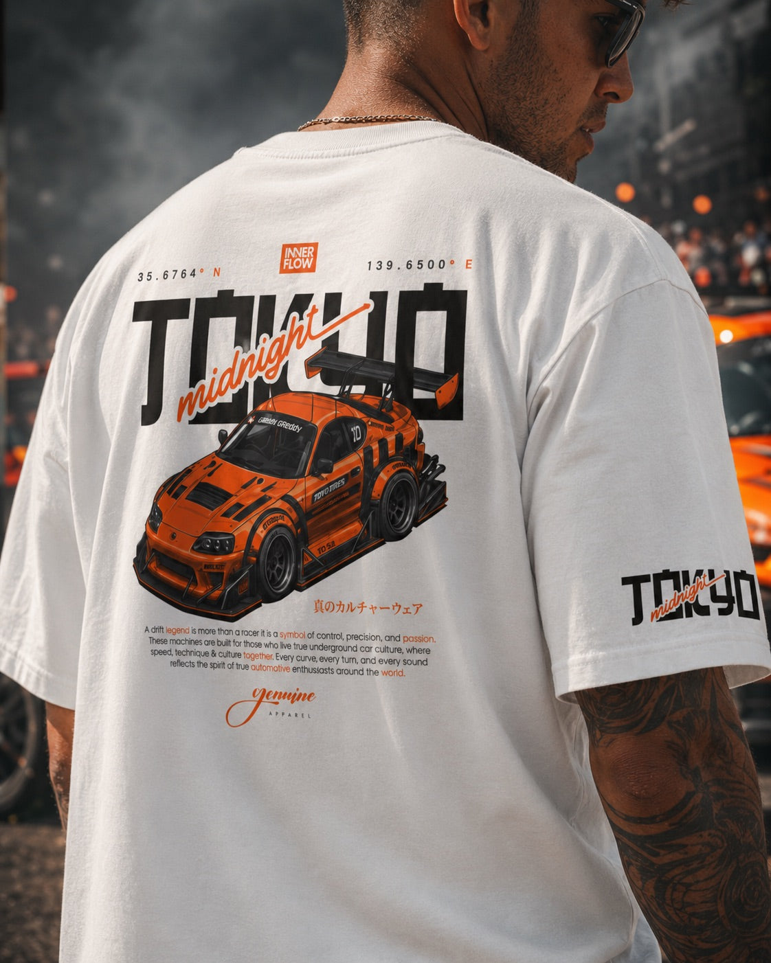 Tokyo Racing Car Tee - White