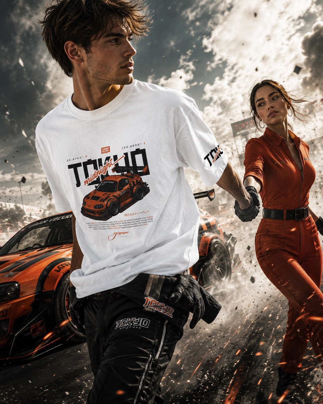 Tokyo Racing Car Tee - White