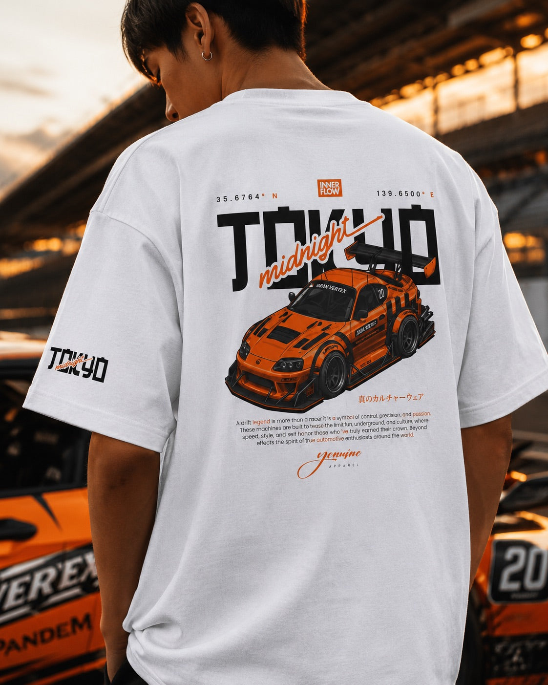 Tokyo Racing Car Tee - White