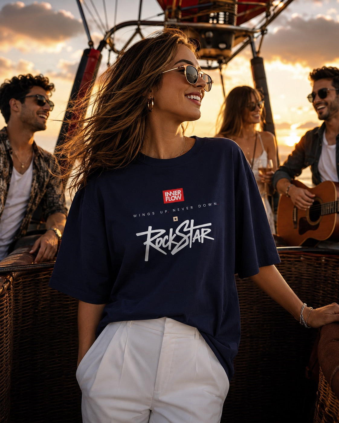 Eagle Wings Illustration T-Shirt | Small Chest Logo, Back Winged Eagle Artwork