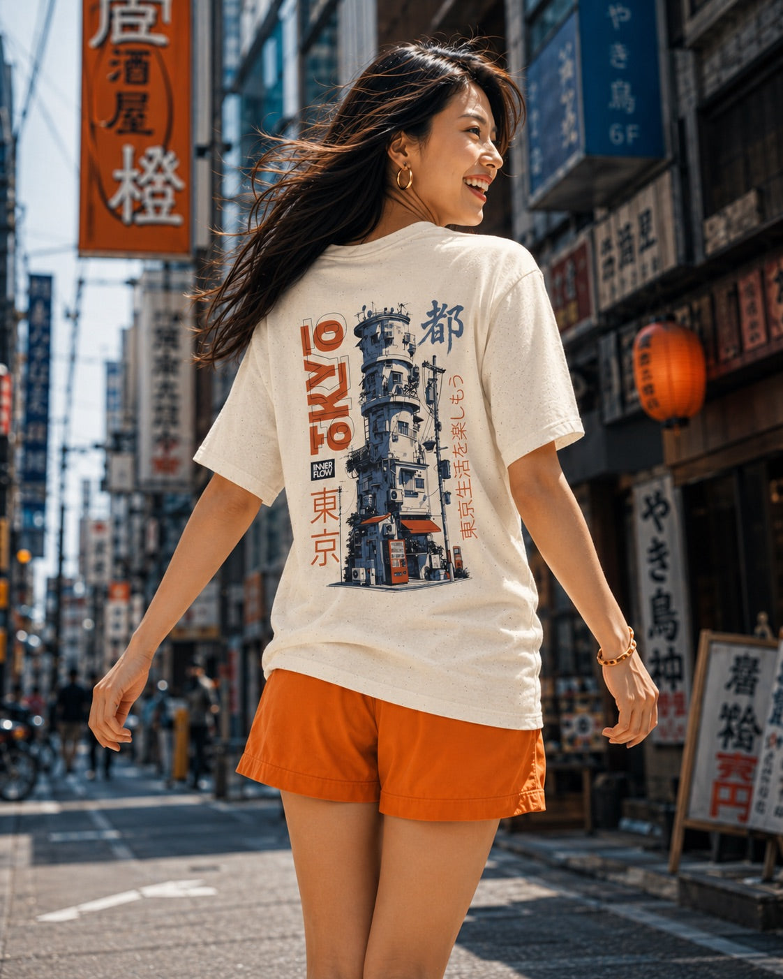 Tokyo Famous Building T-Shirt | Inner Flow Japanese Design