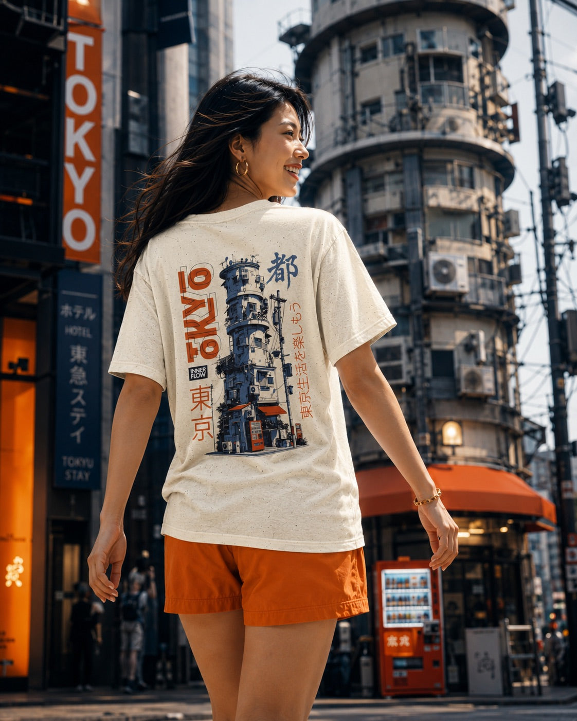 Tokyo Famous Building T-Shirt | Inner Flow Japanese Design