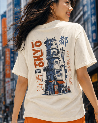 Tokyo Famous Building T-Shirt | Inner Flow Japanese Design