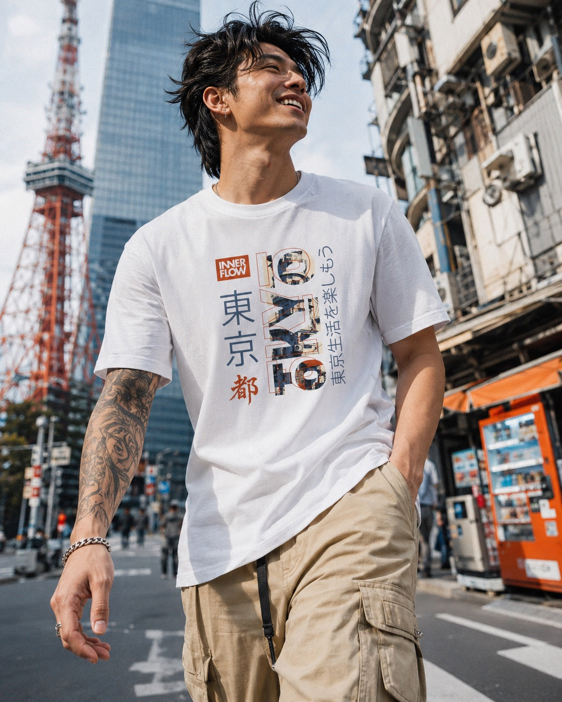 Tokyo Famous Building T-Shirt | Inner Flow Japanese Design