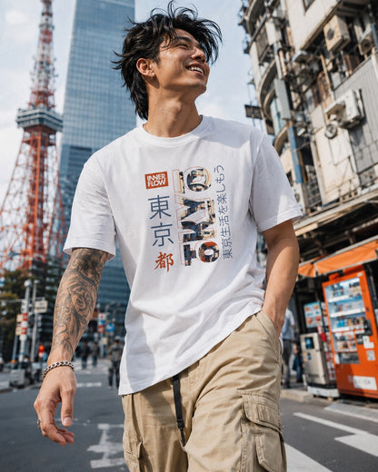 Tokyo Famous Building T-Shirt | Inner Flow Japanese Design