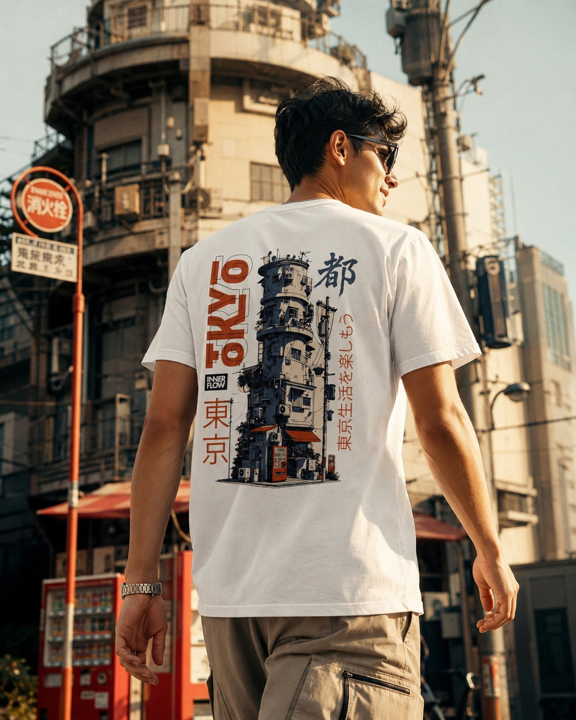 Tokyo Famous Building T-Shirt | Inner Flow Japanese Design