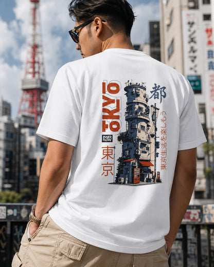Tokyo Famous Building T-Shirt | Inner Flow Japanese Design