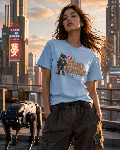 Urban Mecha robot graphic tee | Mech character streetwear