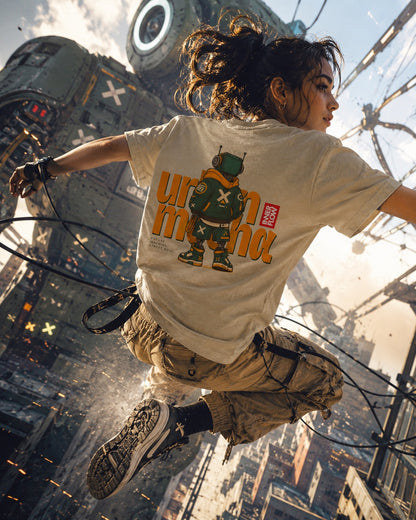 Urban Mecha robot graphic tee | Mech character streetwear