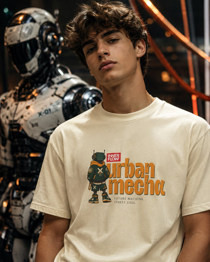 Urban Mecha robot graphic tee | Mech character streetwear