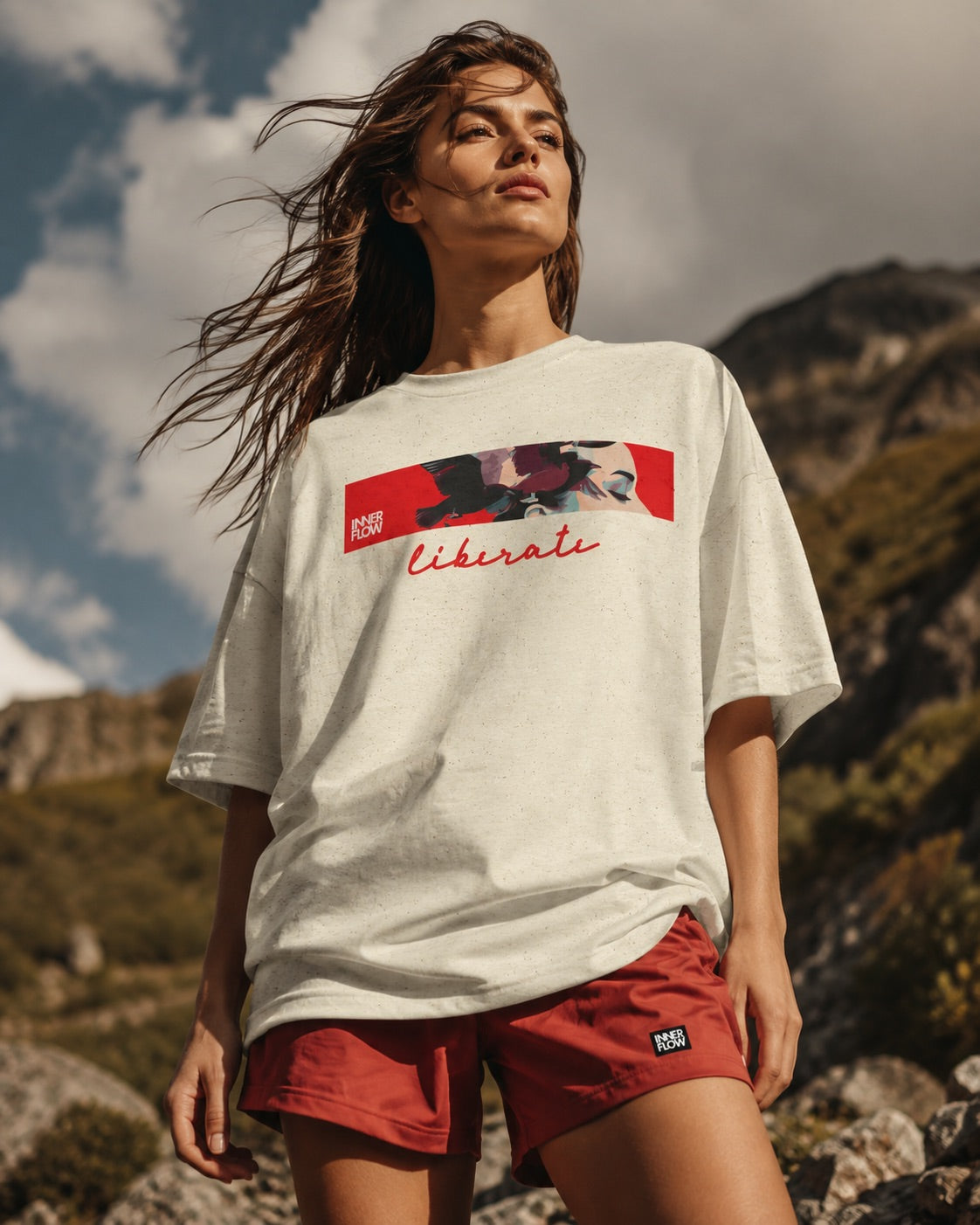 Liberate floral dove silhouette Tee | Inspirational typography, freedom design