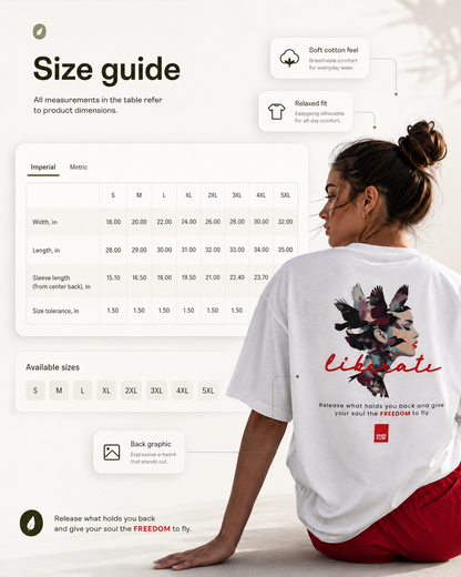Liberate floral dove silhouette Tee | Inspirational typography, freedom design