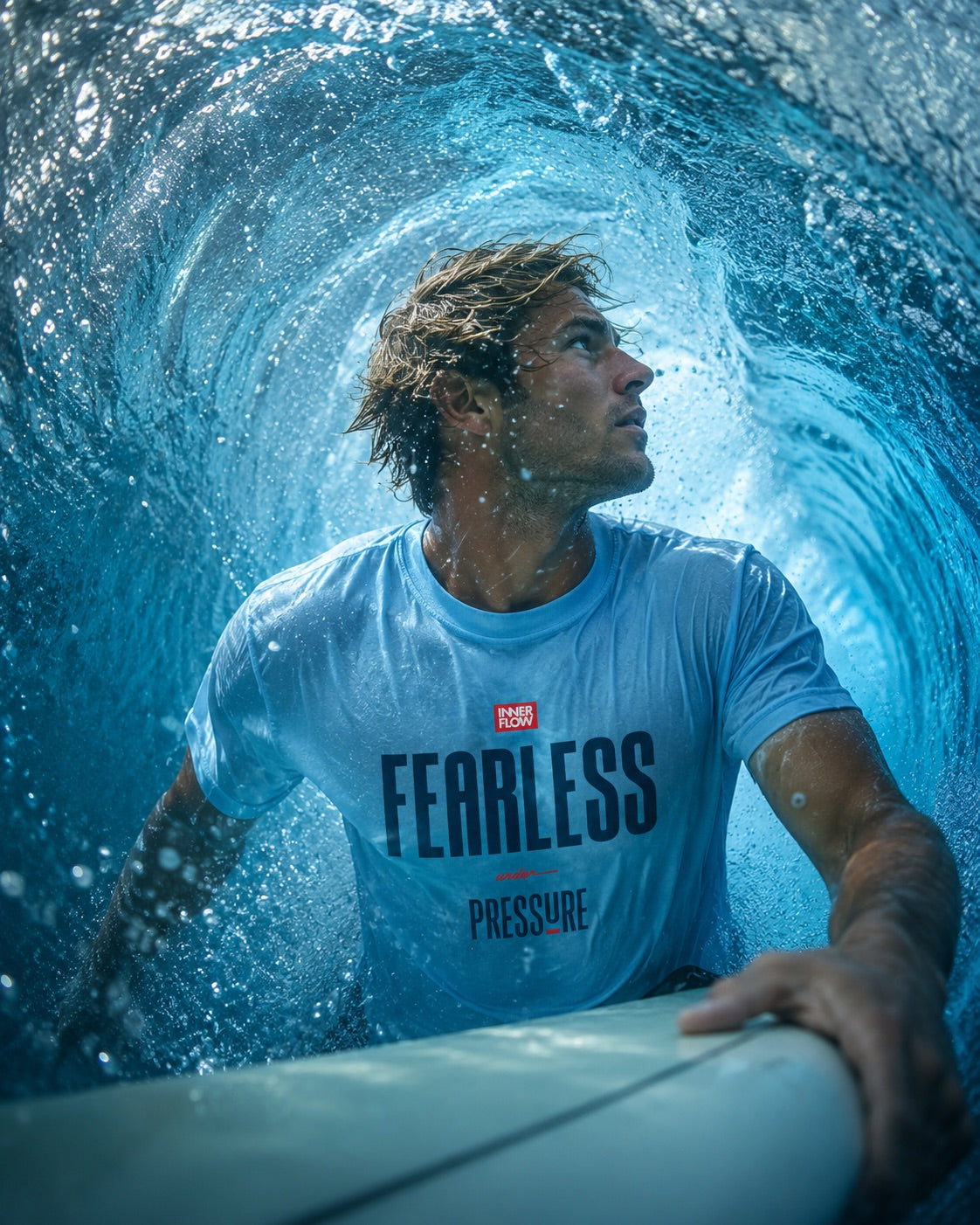 Fearless Pressure scuba diver graphic T-Shirt | Japanese kanji streetwear