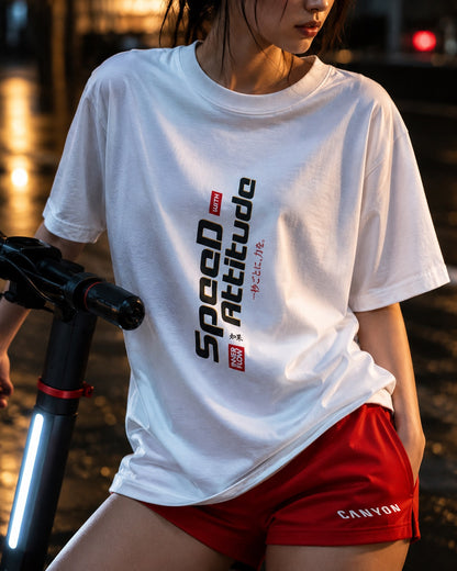 Skate Girl Cat Illustration T-Shirt | Speed Attitude Japanese Style