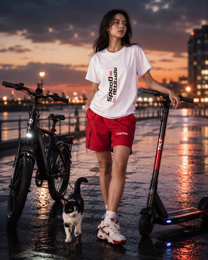 Skate Girl Cat Illustration T-Shirt | Speed Attitude Japanese Style