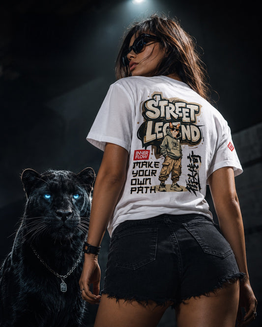 Street Legend Graphic Tee | Skate wear Urban Graffiti Style-Cat Lover