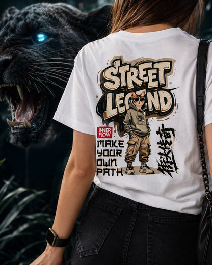 Street Legend Graphic Tee | Skate wear Urban Graffiti Style-Cat Lover