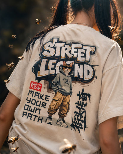Street Legend Graphic Tee | Skate wear Urban Graffiti Style-Cat Lover