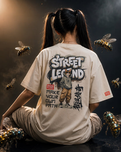Street Legend Graphic Tee | Skate wear Urban Graffiti Style-Cat Lover