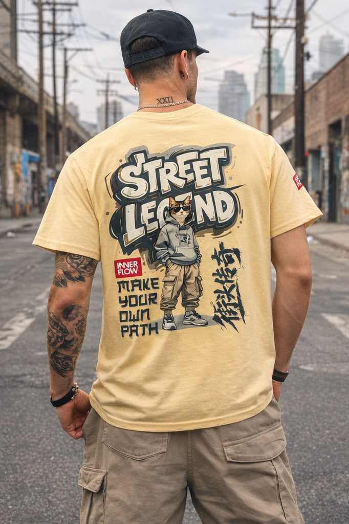 Street Legend Graphic Tee | Skate wear Urban Graffiti Style-Cat Lover
